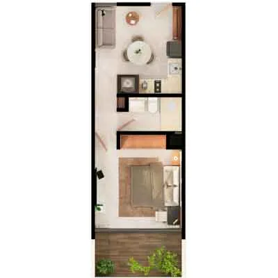 Distrito-Conkal-Departamento-Kaia-Garden-De-35-Metros-Cuadrados