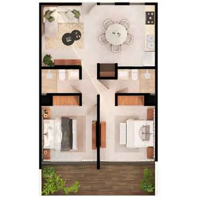 Distrito-Conkal-Departamento-Lenea-Garden-De-61-Metros-Cuadrados
